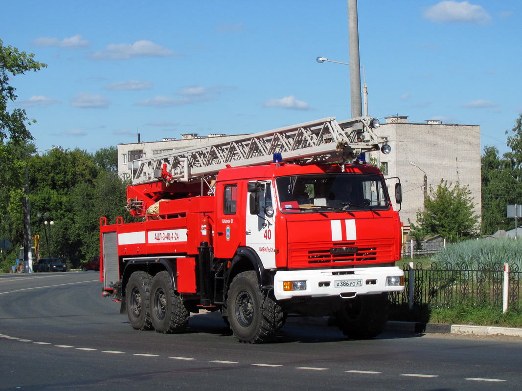 Чувашия, № А 386 УО 21 — КамАЗ-43118-15 [43118R]