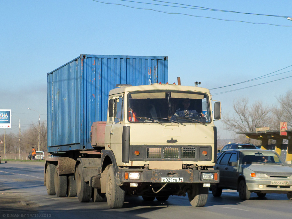 Волгоградская область, № К 021 УВ 34 — МАЗ-54323