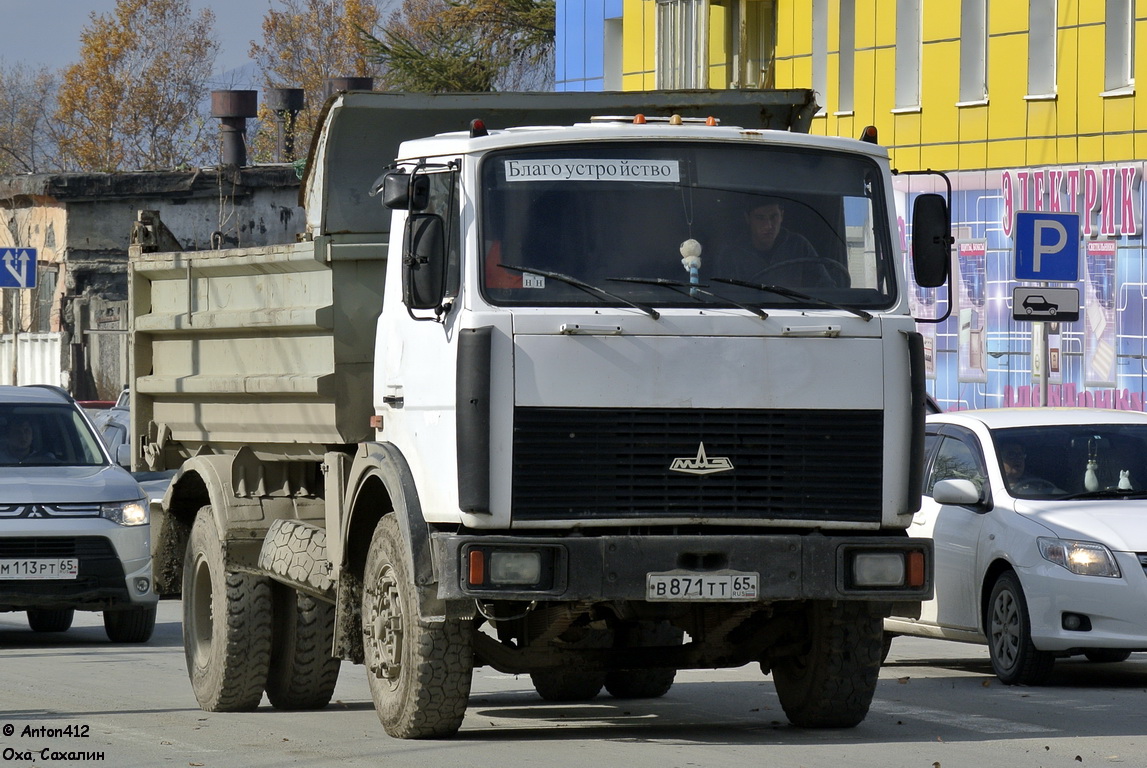 Сахалинская область, № В 871 ТТ 65 — МАЗ-555102