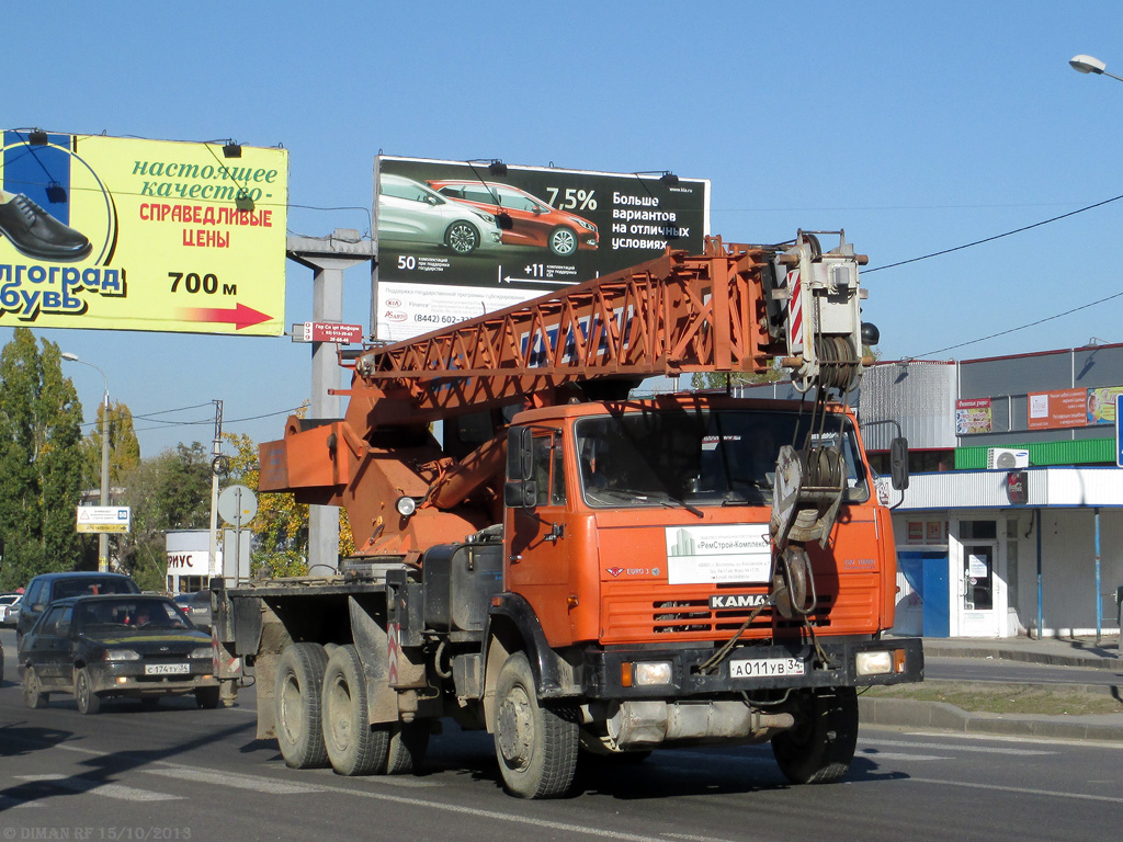 Волгоградская область, № А 011 УВ 34 — КамАЗ-65115-62