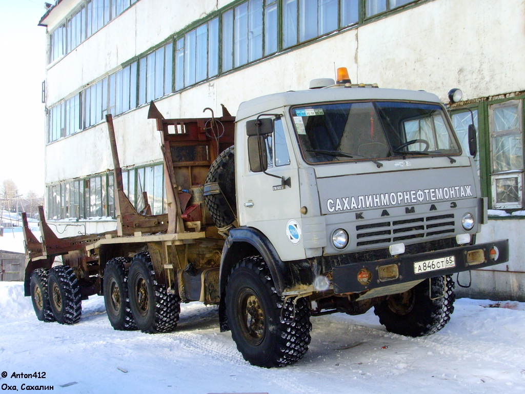 Сахалинская область, № А 846 СТ 65 — КамАЗ-43101