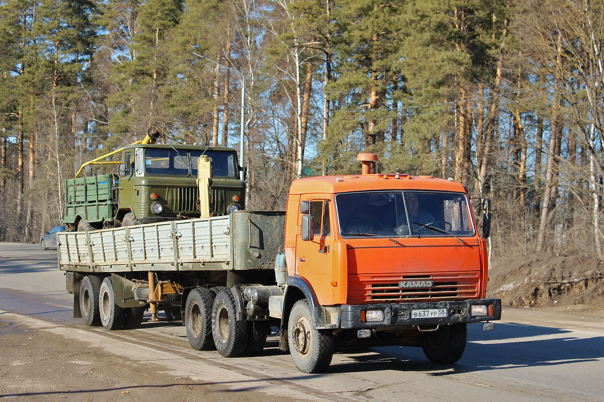 Пензенская область, № В 637 УР 58 — КамАЗ-54115 (общая модель)