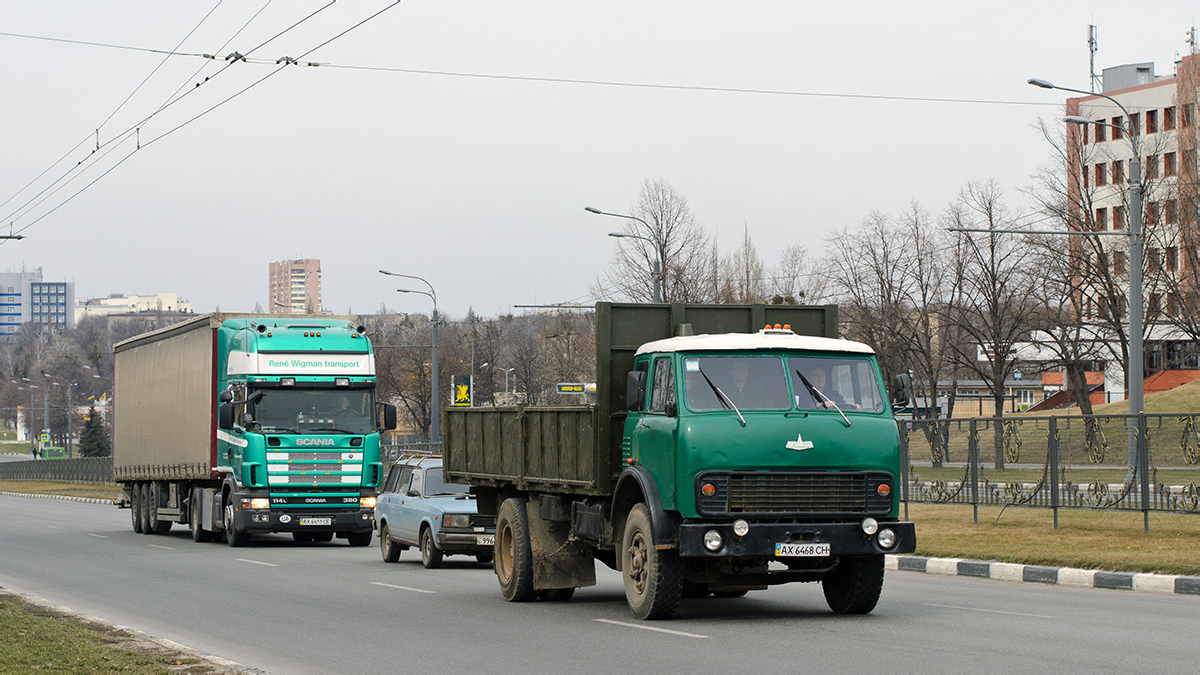 Харьковская область, № АХ 6411 СЕ — Scania ('1996) R114L; Харьковская область, № АХ 6468 СН — МАЗ-5335