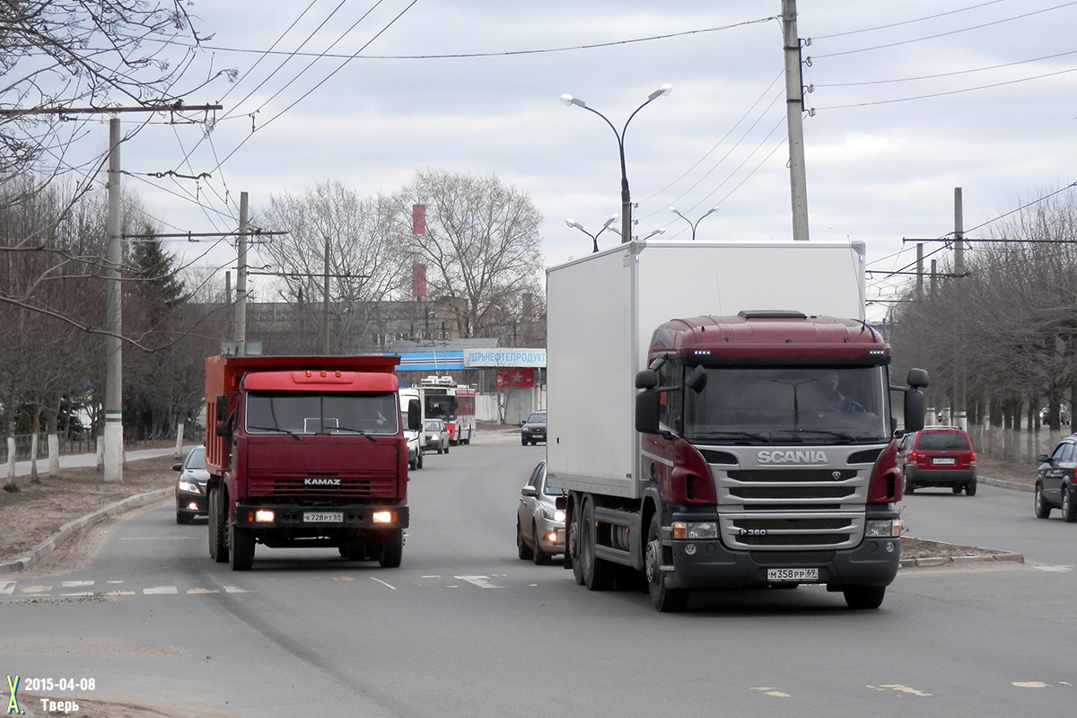 Тверская область, № К 728 РТ 69 — КамАЗ-65115-02 [65115C]; Тверская область, № М 358 РР 69 — Scania ('2011) P360