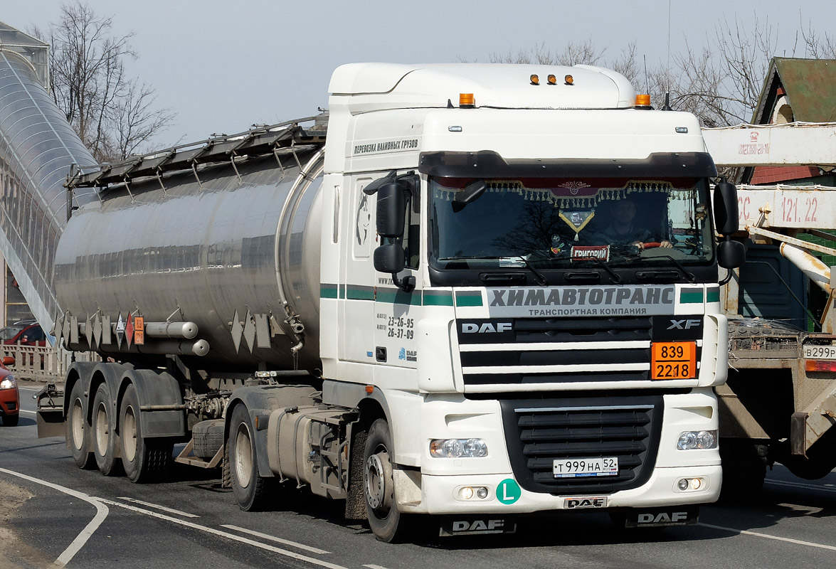 Нижегородская область, № Т 999 НА 52 — DAF XF105 FT