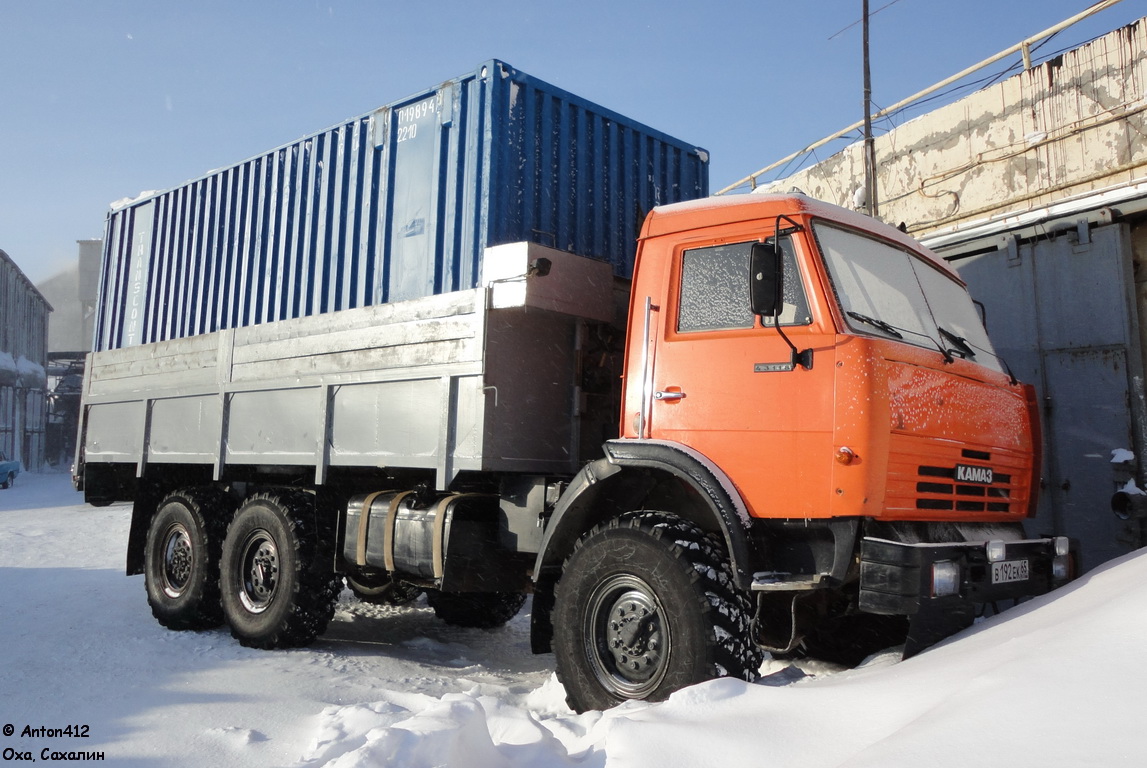 Сахалинская область, № В 192 ЕК 65 — КамАЗ-43118-02 [43118C]