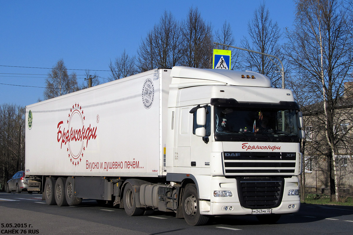 Брянская область, № М 343 МК 32 — DAF XF105 FT