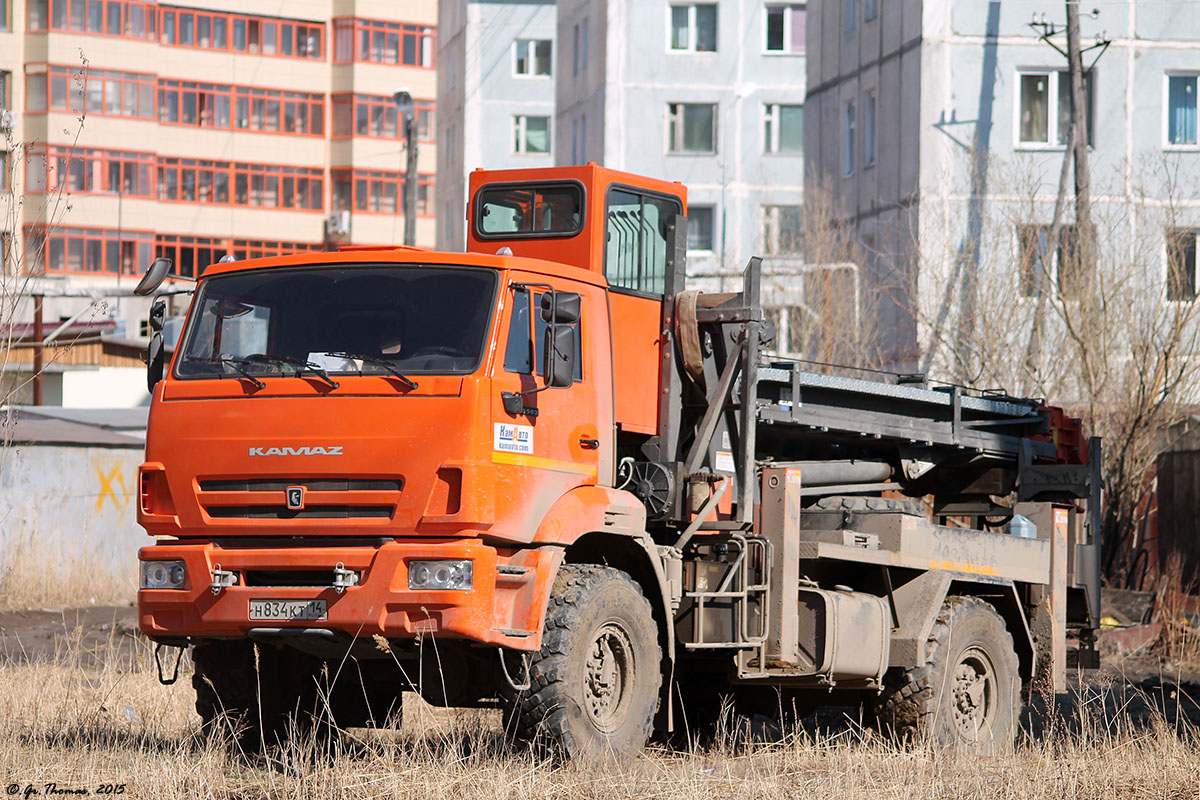 Саха (Якутия), № Н 834 КТ 14 — КамАЗ-43502 (общая модель)