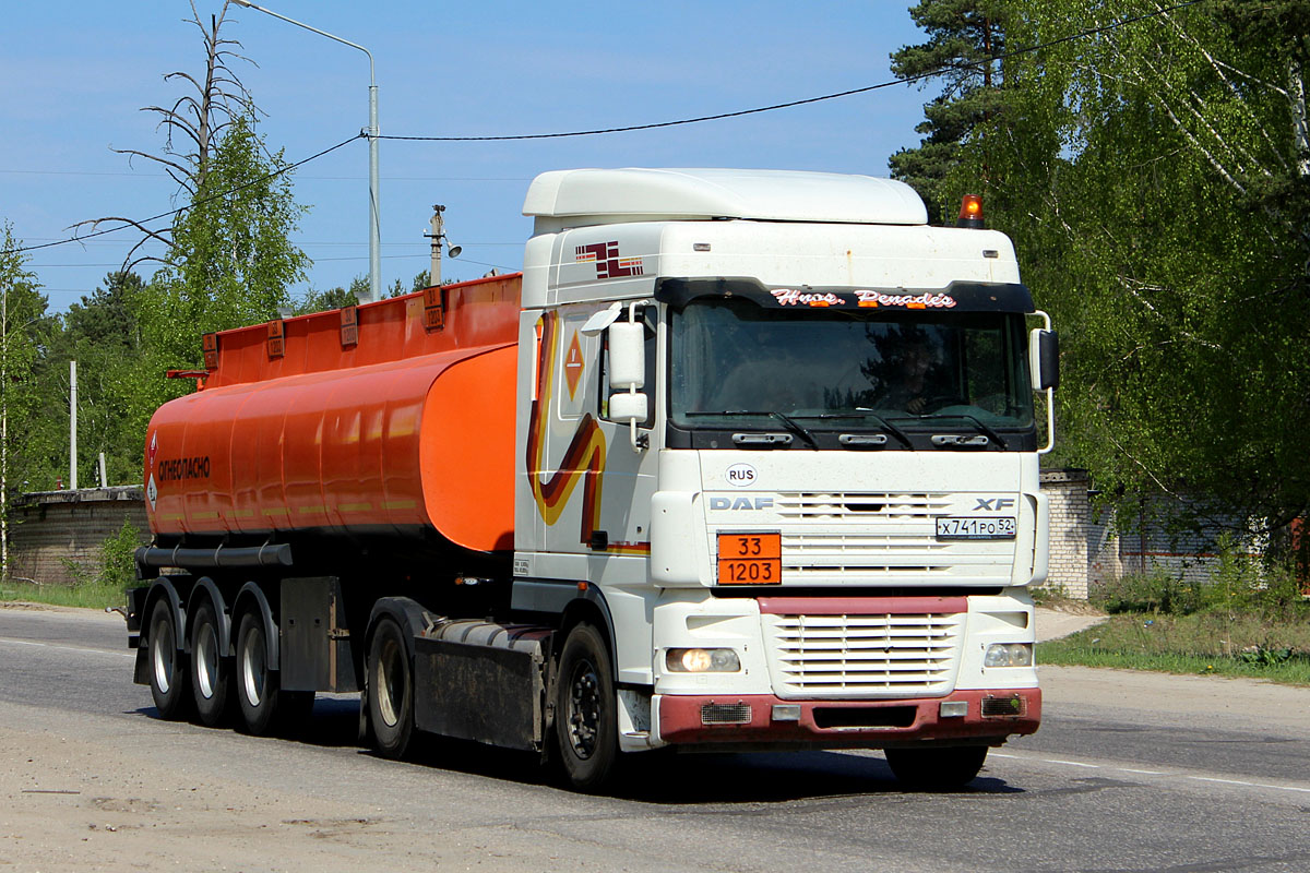 Нижегородская область, № Х 741 РО 52 — DAF XF95 FT