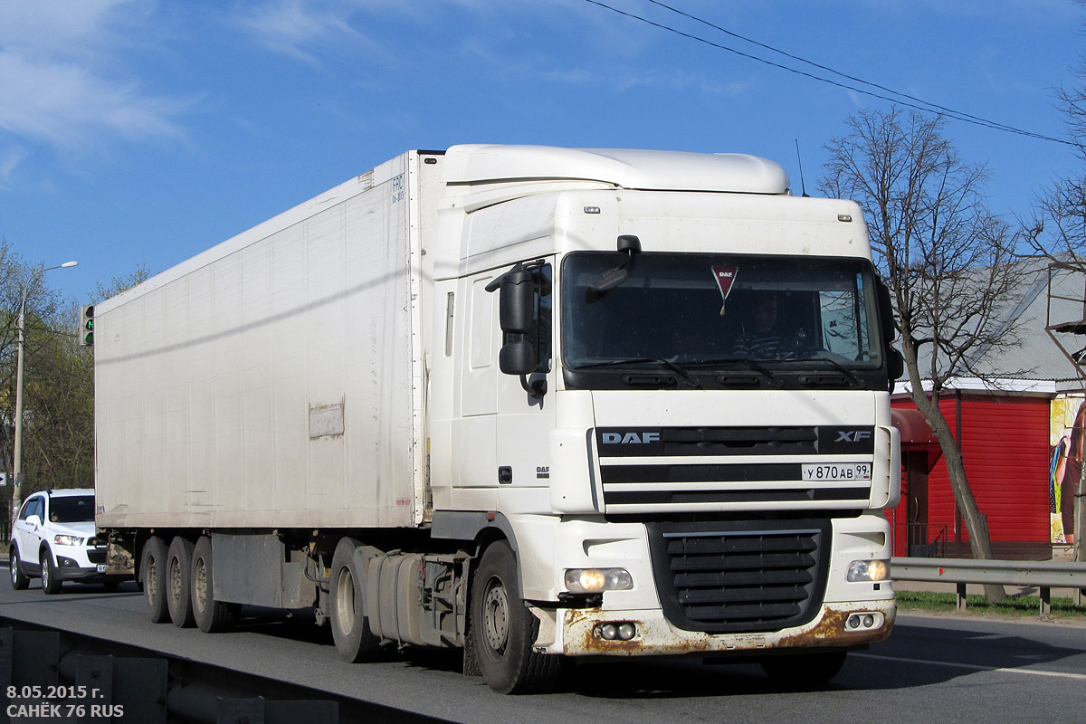 Москва, № У 870 АВ 99 — DAF XF105 FT