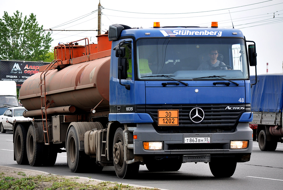 Омская область, № Т 863 ВН 55 — Mercedes-Benz Actros ('1997) 1835