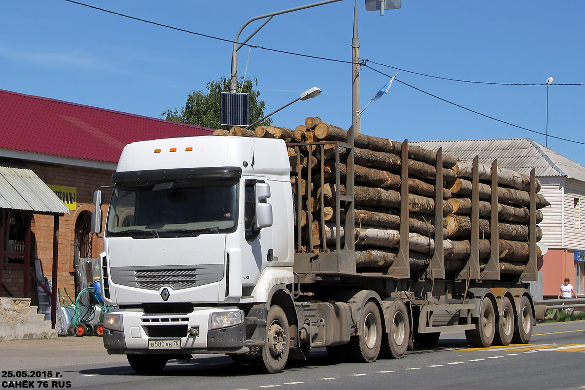 Ярославская область, № В 580 АН 76 — Renault Premium Lander [X9P]