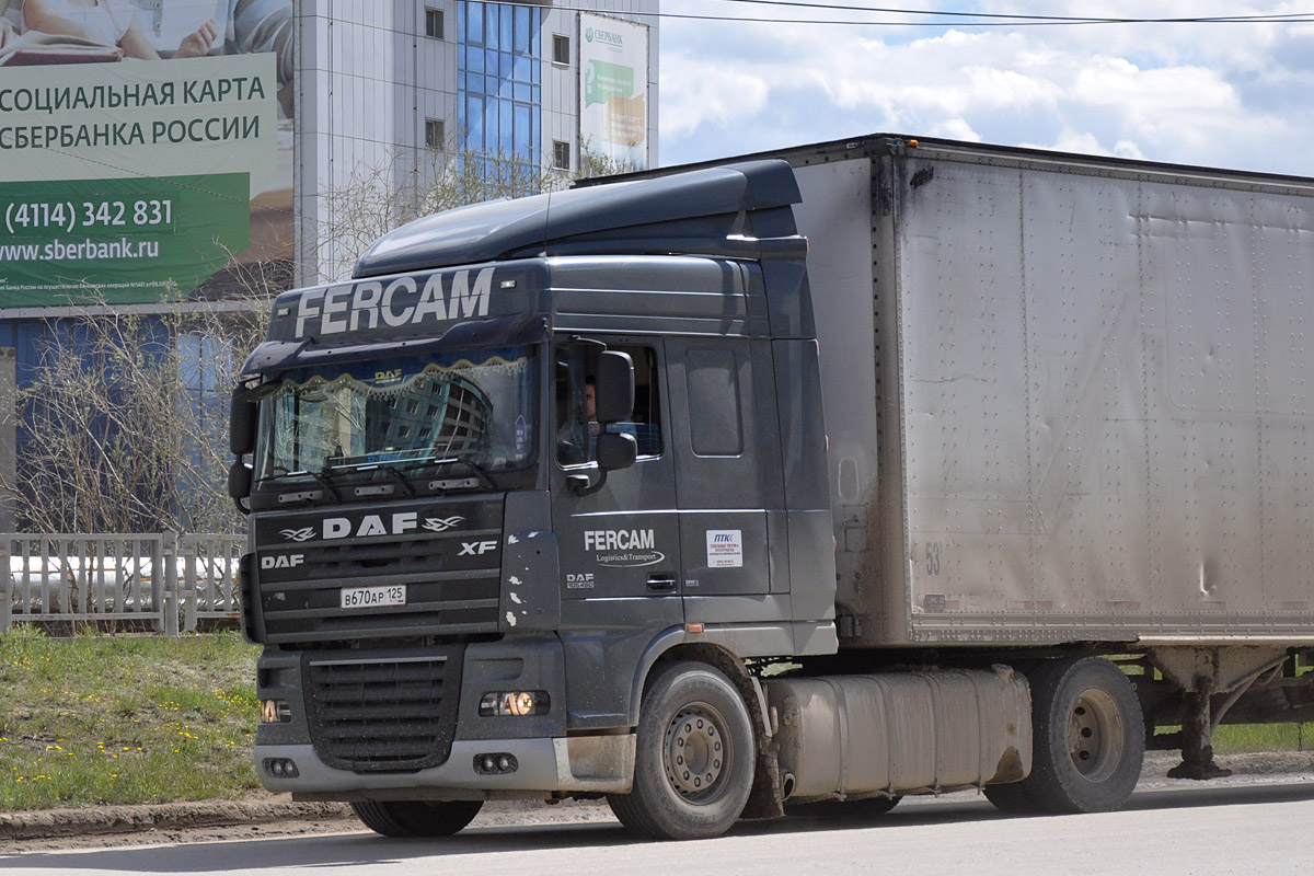 Приморский край, № В 670 АР 125 — DAF XF105 FT