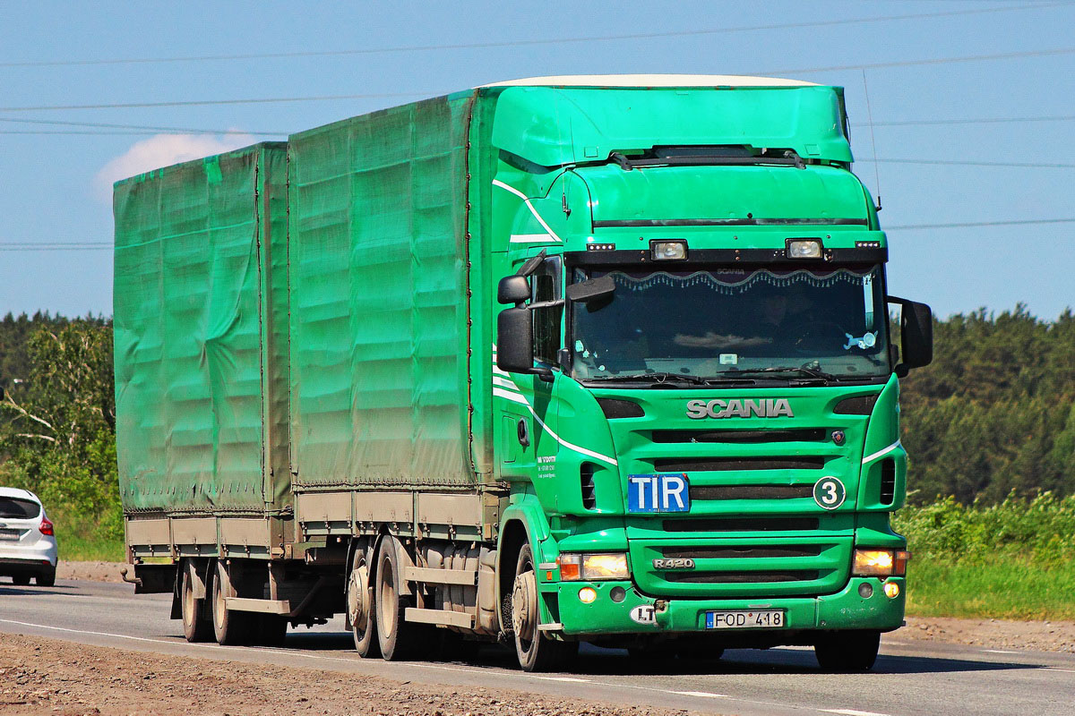 Литва, № FOD 418 — Scania ('2004) R420