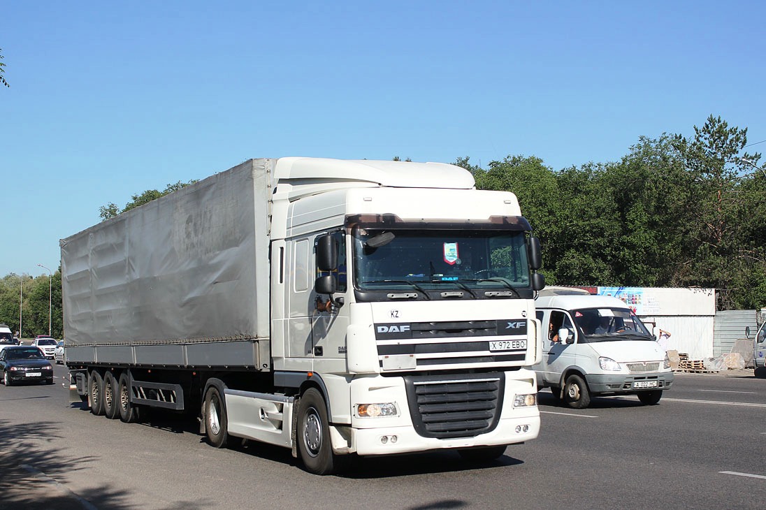 Туркестанская область, № X 972 EBO — DAF XF105 FT