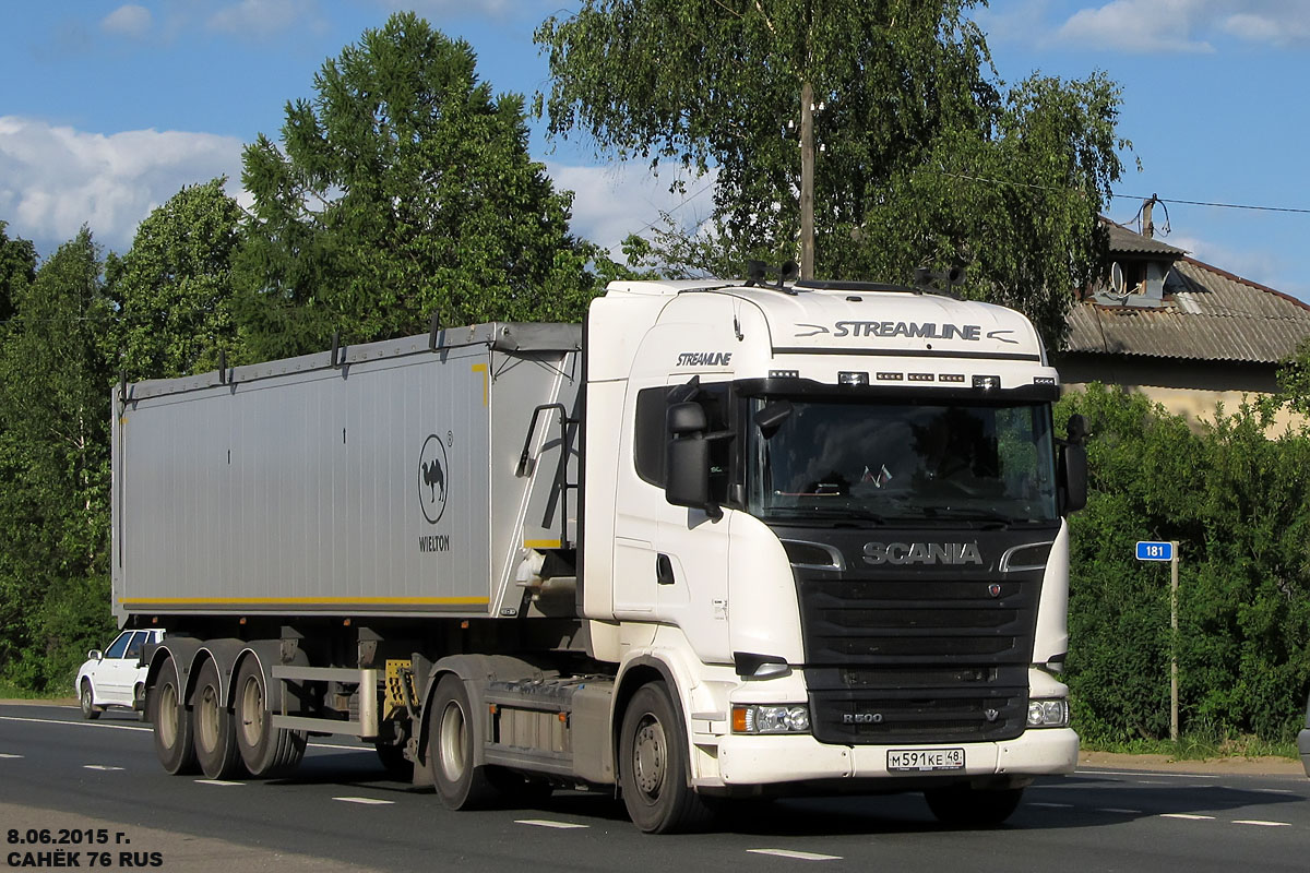 Липецкая область, № М 591 КЕ 48 — Scania ('2013) R500