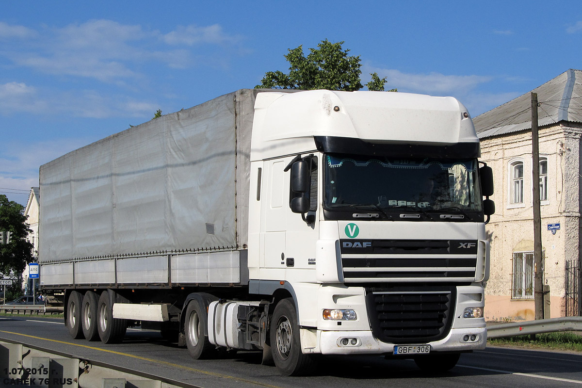 Литва, № GBF 306 — DAF XF105 FT