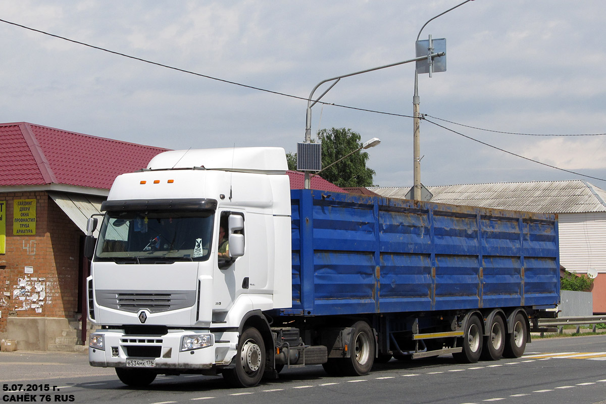 Санкт-Петербург, № В 534 МК 178 — Renault Premium ('2006) [X9P]