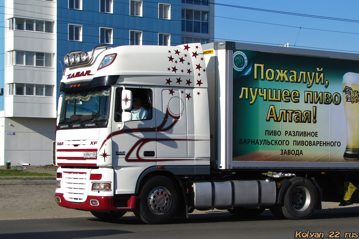 Алтайский край, № Е 494 ТТ 22 — DAF XF105 FT