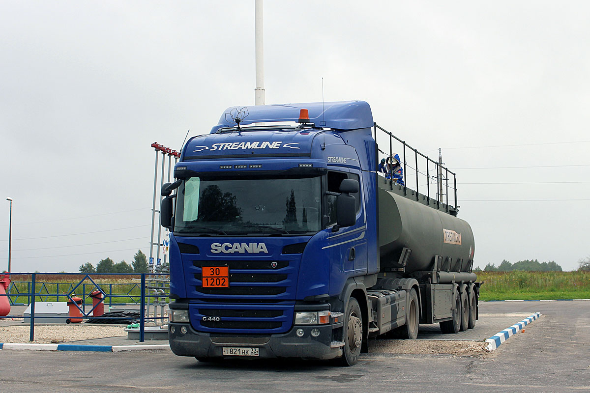 Владимирская область, № Т 821 НК 33 — Scania ('2013) G440