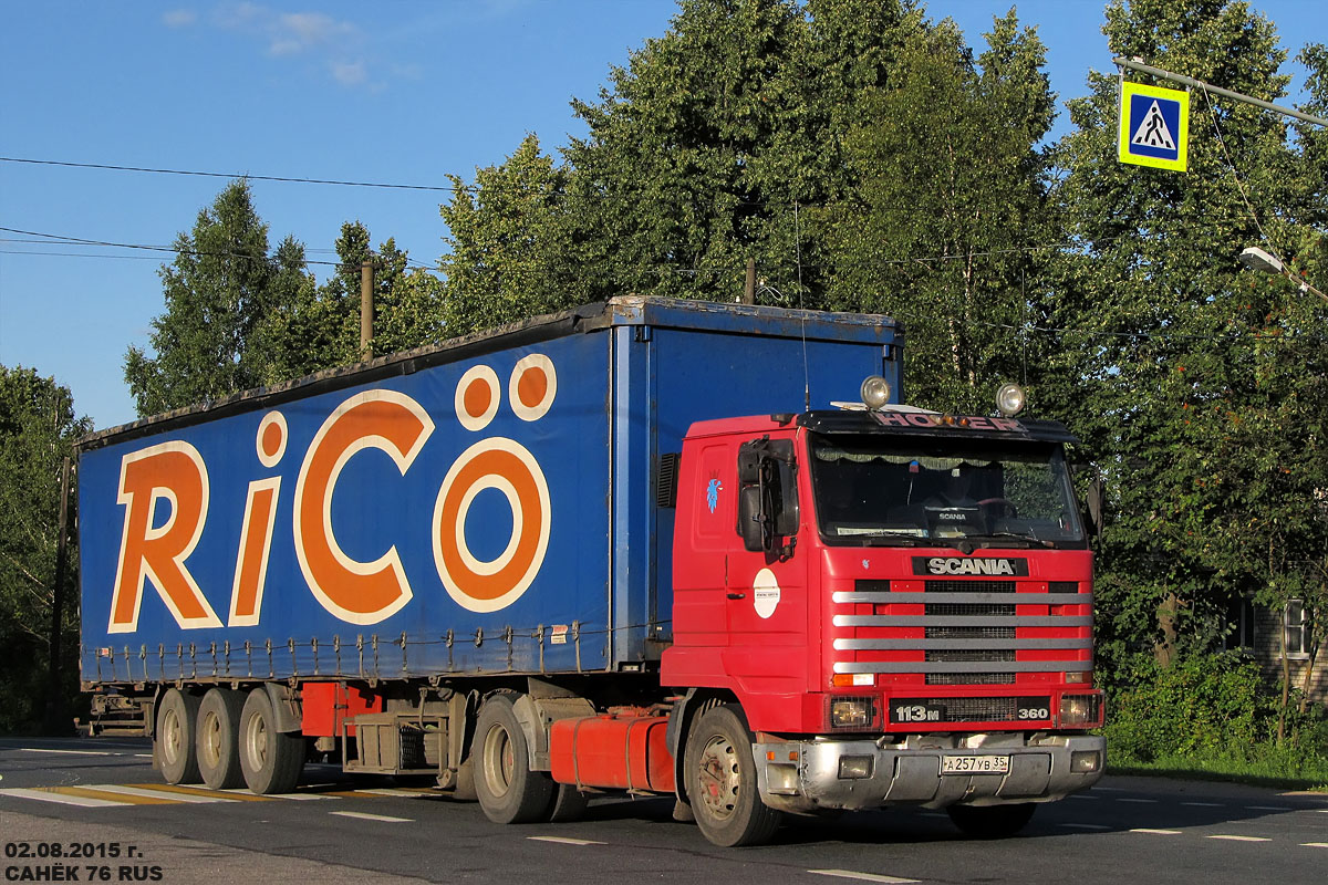 Вологодская область, № А 257 УВ 35 — Scania (III) R113M