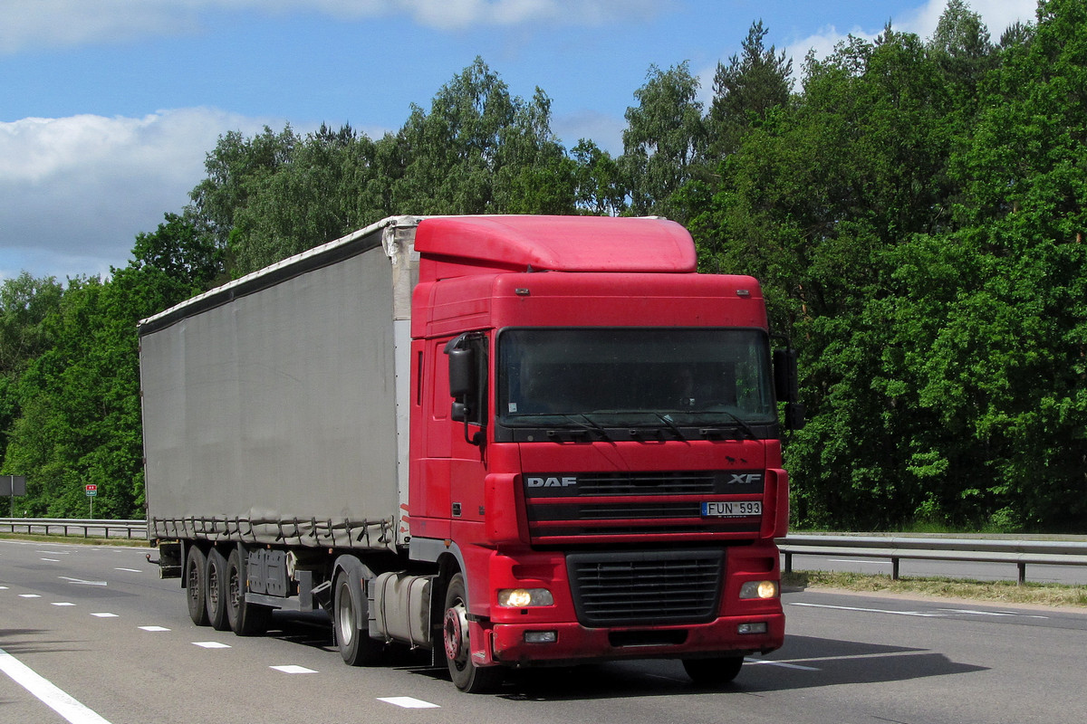 Литва, № FUN 593 — DAF XF95 FT