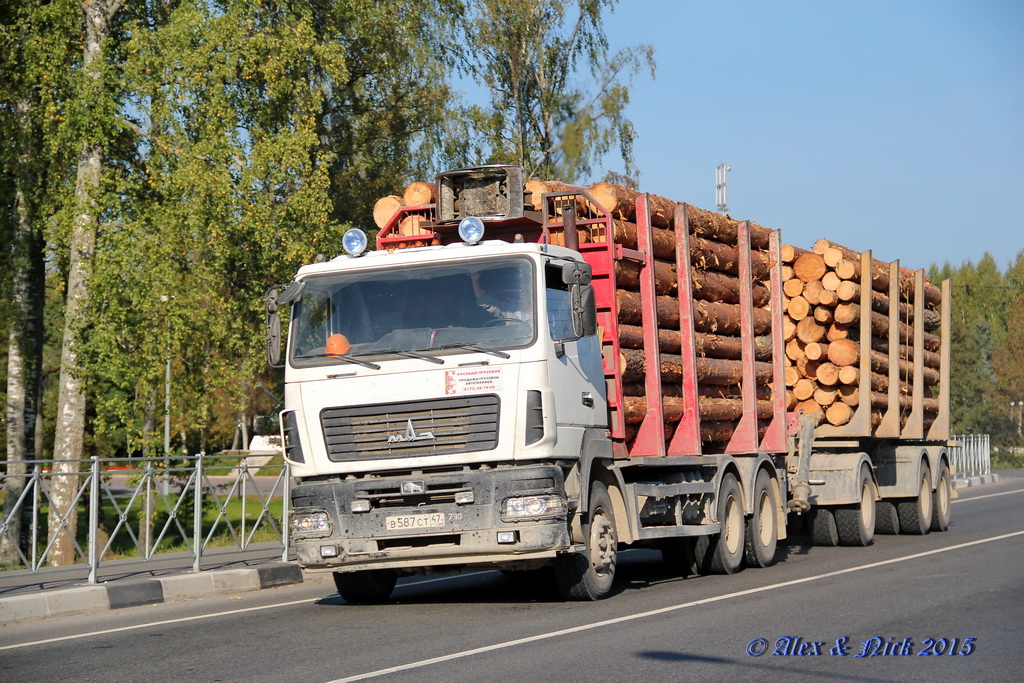 Ленинградская область, № В 587 СТ 47 — МАЗ-6312 (общая модель)