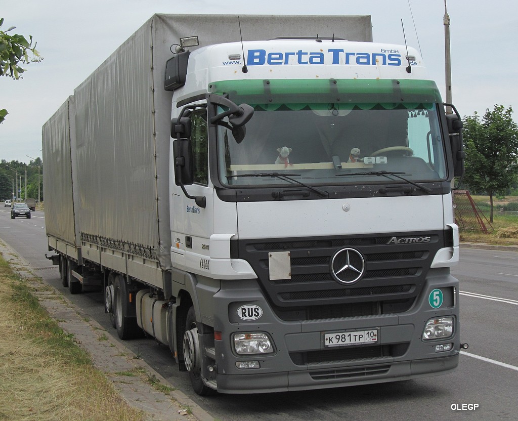 Карелия, № К 981 ТР 10 — Mercedes-Benz Actros ('2003) 2541