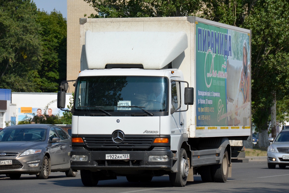 Краснодарский край, № Т 922 АН 123 — Mercedes-Benz Atego 1217