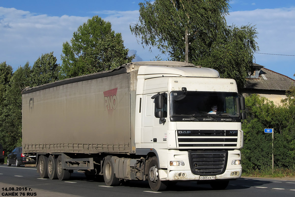 Костромская область, № О 005 ХХ 44 — DAF XF105 FT