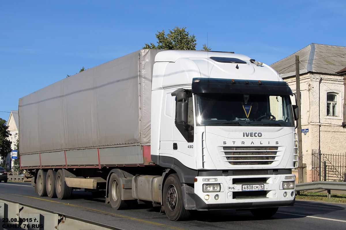 Ярославская область, № А 838 СМ 76 — IVECO Stralis ('2002) 430