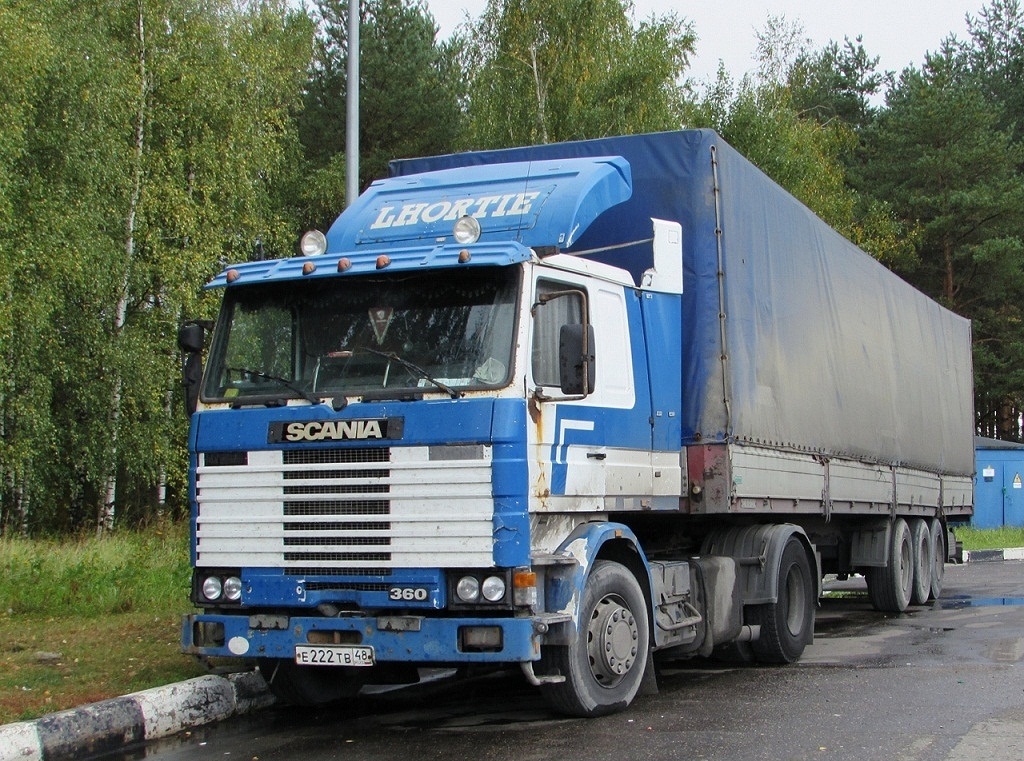Липецкая область, № Е 222 ТВ 48 — Scania (II) (общая модель)