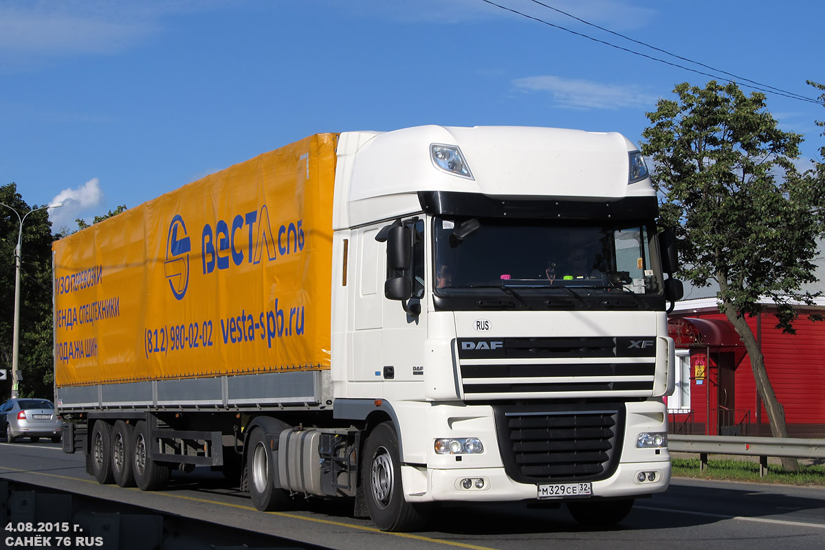 Брянская область, № М 329 СЕ 32 — DAF XF105 FT