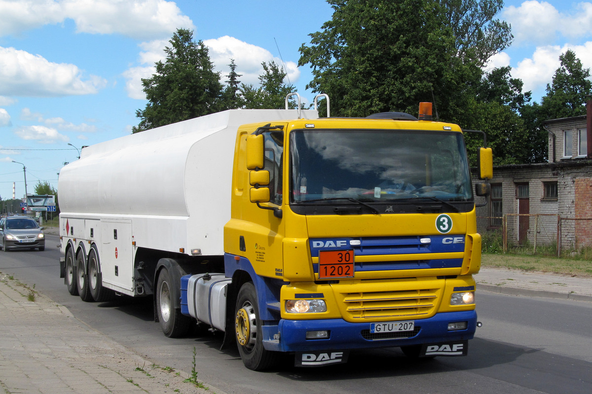 Литва, № GTU 207 — DAF CF85 FT