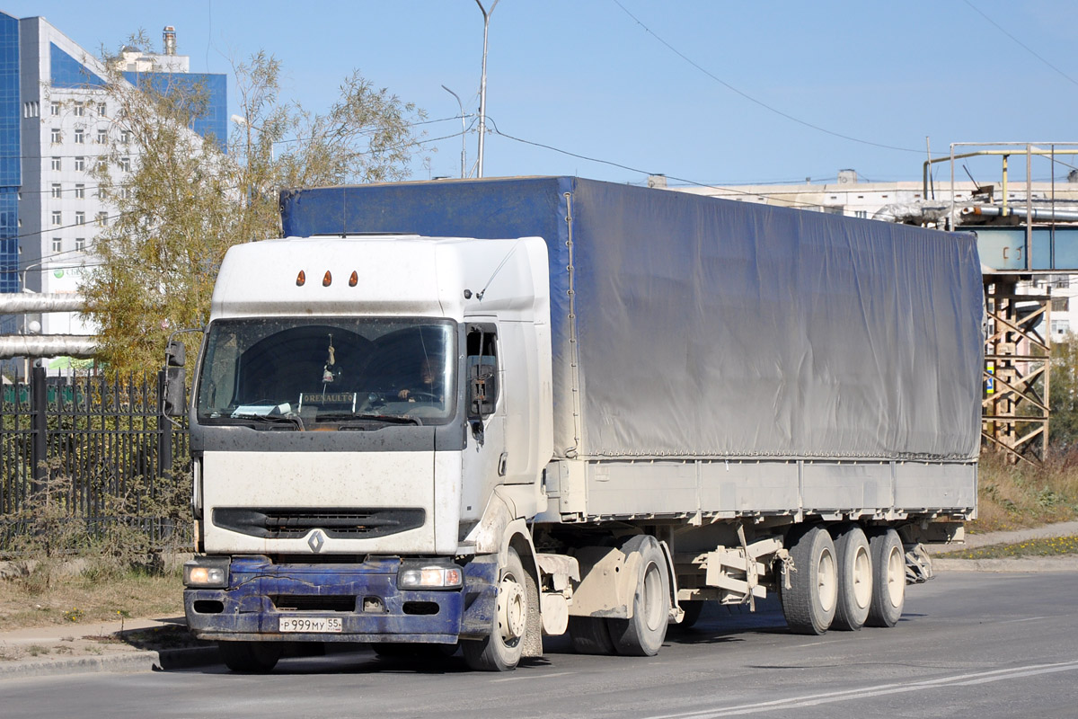 Омская область, № Р 999 МУ 55 — Renault Premium ('1996)