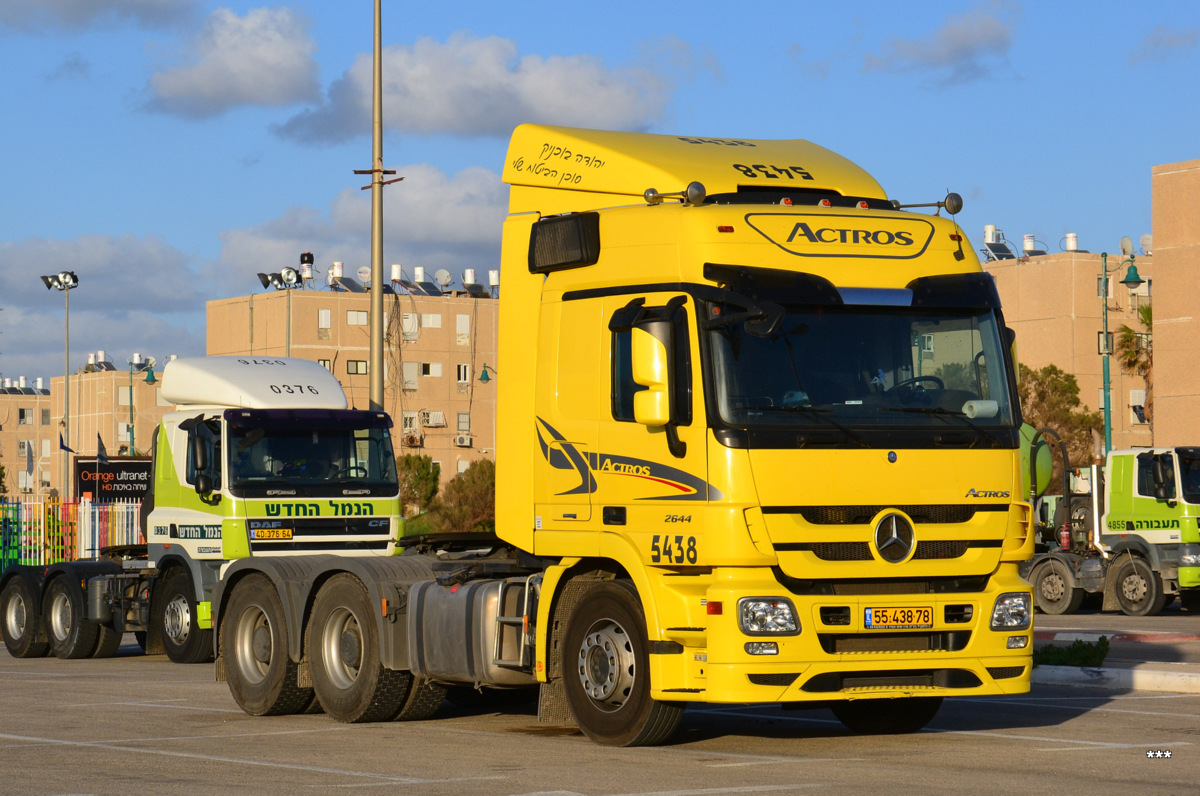 Израиль, № 0376 — DAF CF85 FTT; Израиль, № 5438 — Mercedes-Benz Actros ('2009) 2644; Израиль, № 4855 — DAF CF85 FTD