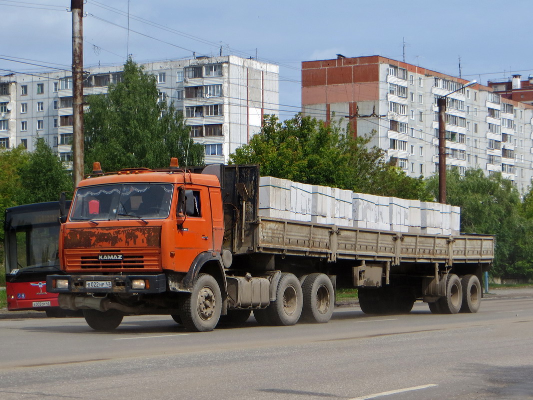 Кировская область, № В 022 НР 43 — КамАЗ-54115 (общая модель)