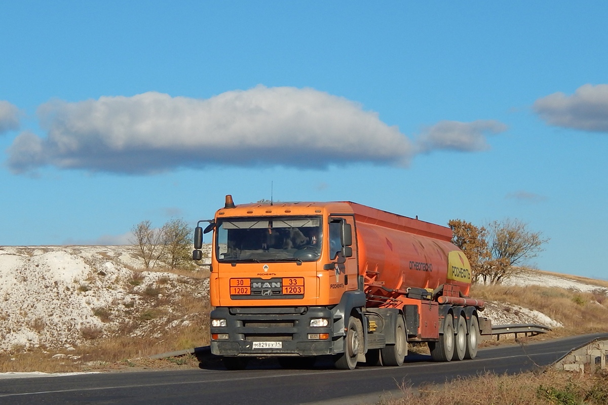 Белгородская область, № М 829 ЕХ 31 — MAN TGA 18.480