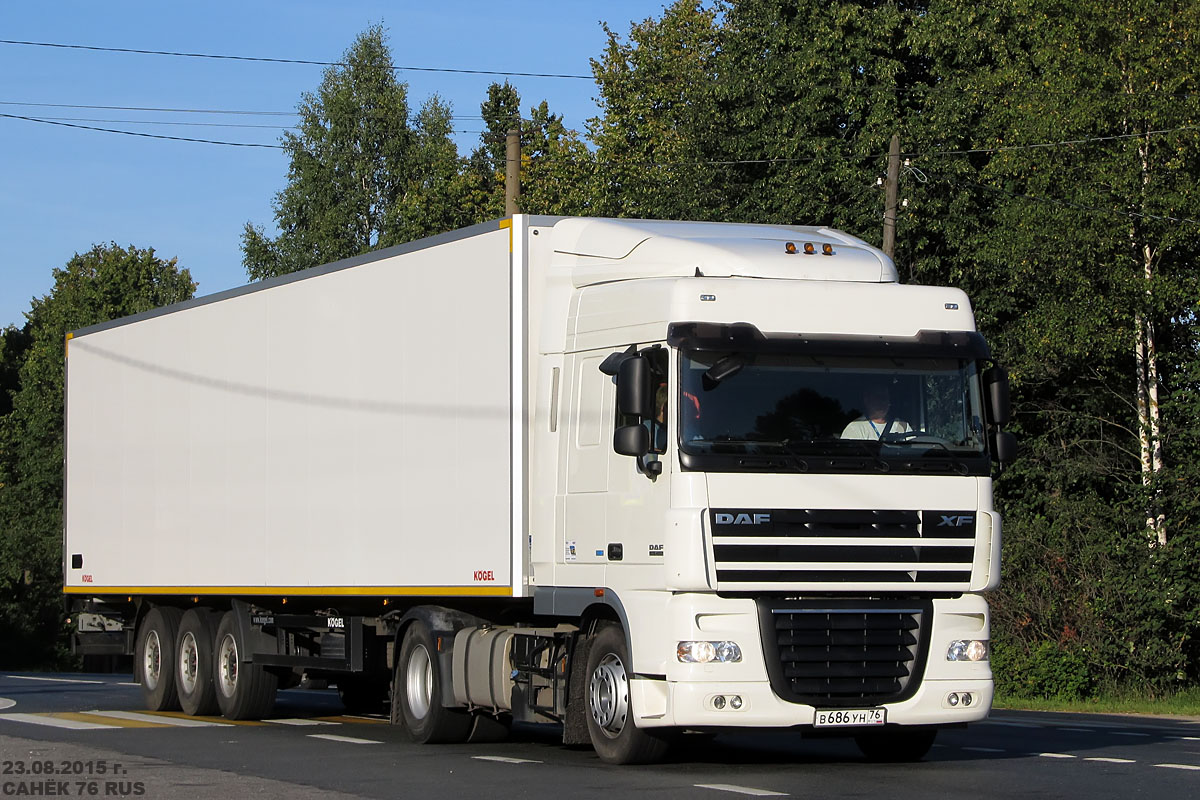 Ярославская область, № В 686 УН 76 — DAF XF105 FT