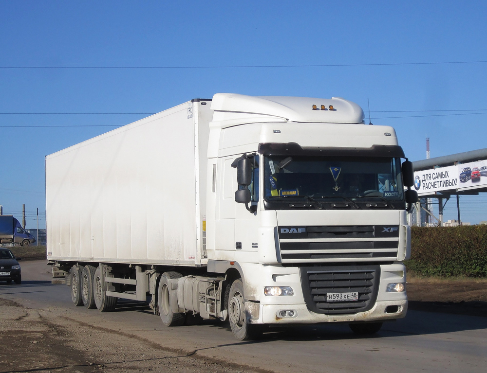 Липецкая область, № Н 593 ХЕ 48 — DAF XF105 FT