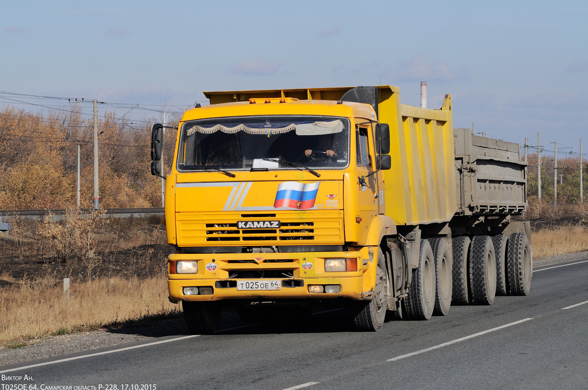 Саратовская область, № Т 025 ОЕ 64 — КамАЗ-65116 [651160]