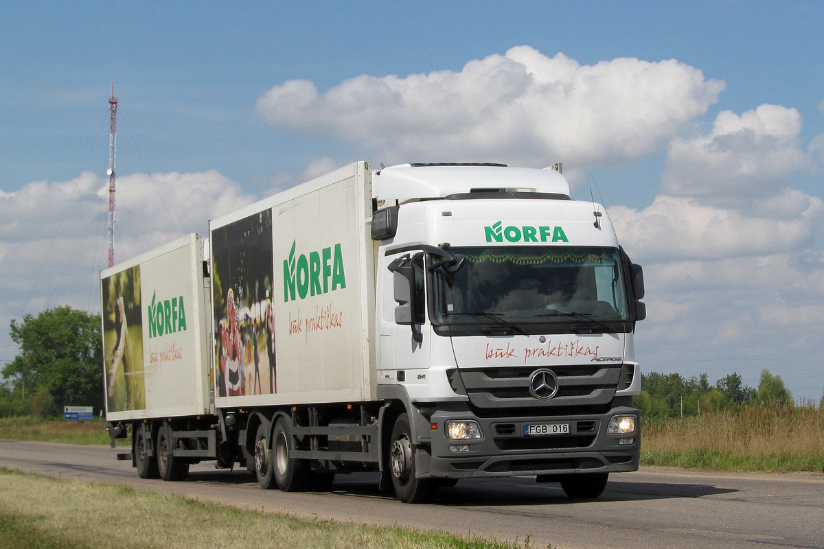 Литва, № FGB 016 — Mercedes-Benz Actros ('2009) 2541