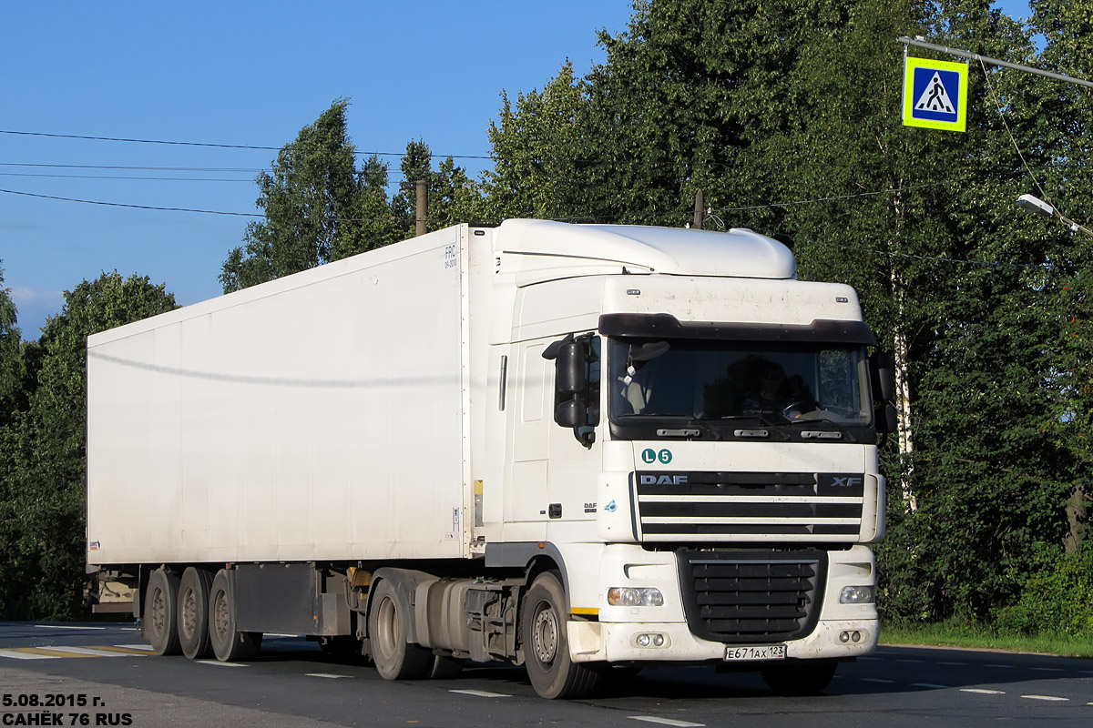 Краснодарский край, № Е 671 АХ 123 — DAF XF105 FT