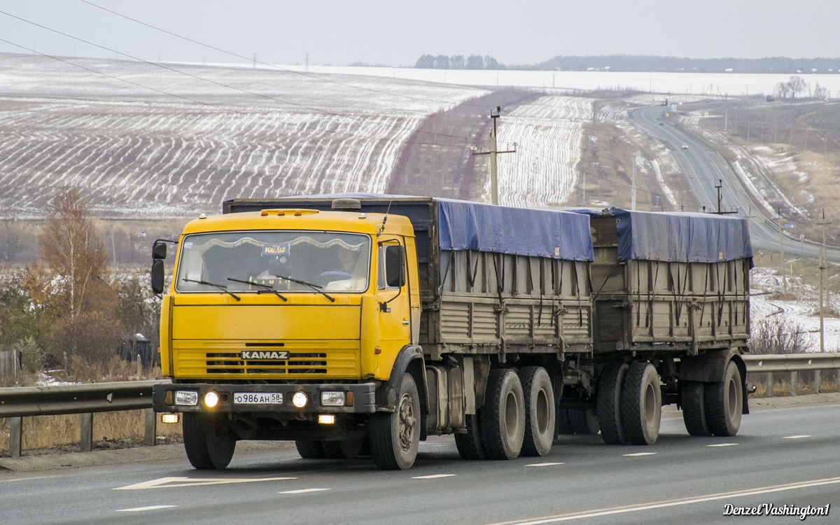 Пензенская область, № О 986 АН 58 — КамАЗ-53212