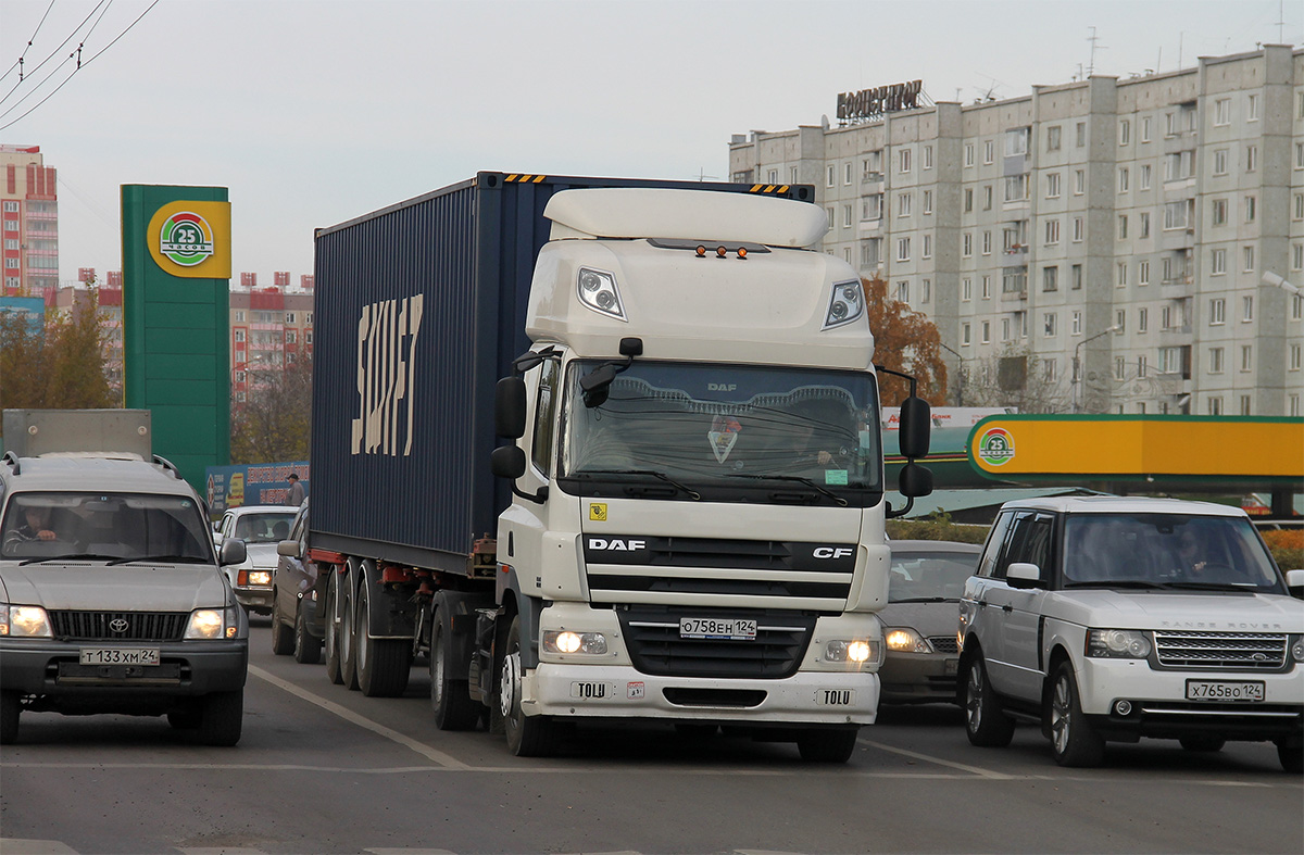 Красноярский край, № О 758 ЕН 124 — DAF CF85 FT