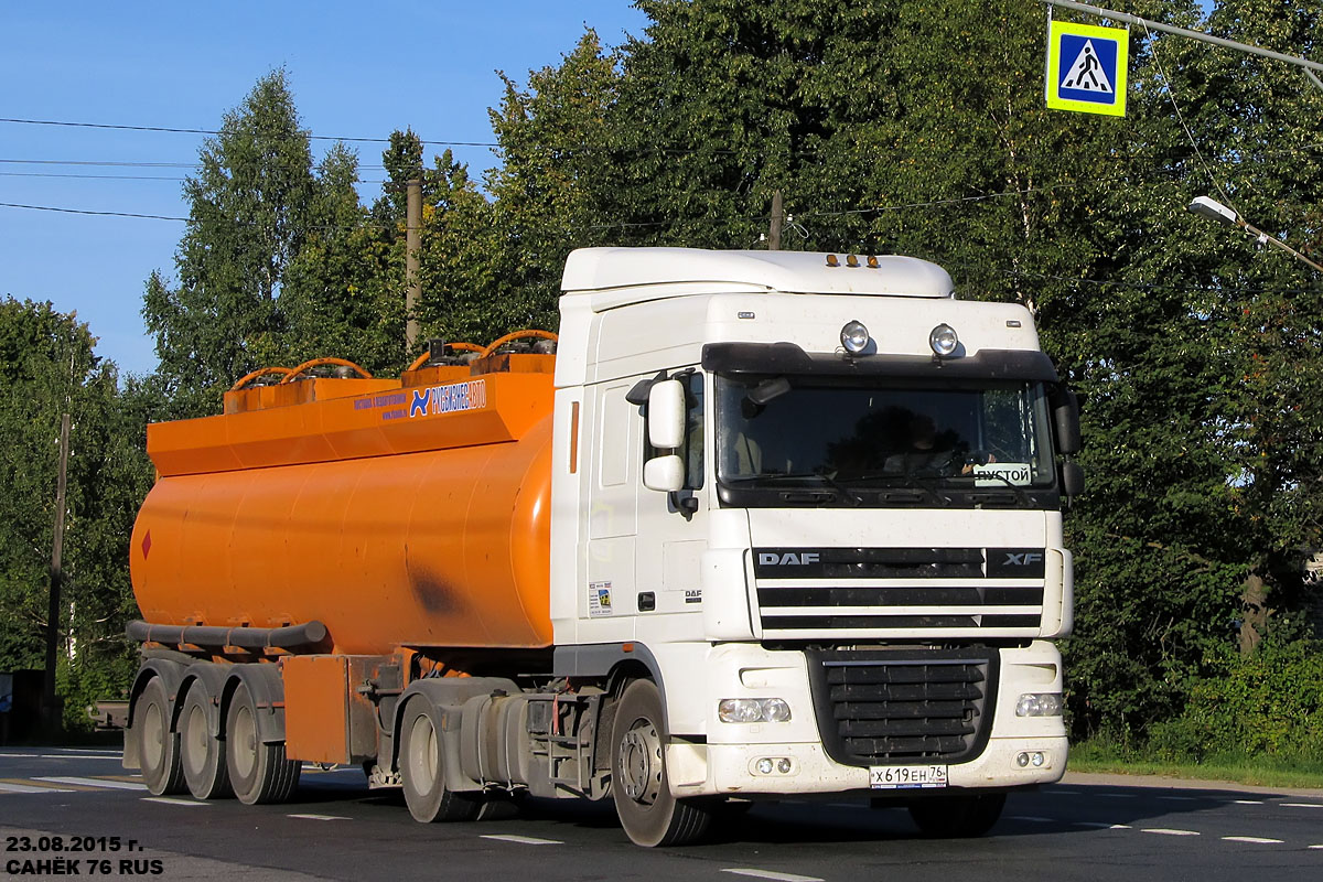 Ярославская область, № Х 619 ЕН 76 — DAF XF105 FT