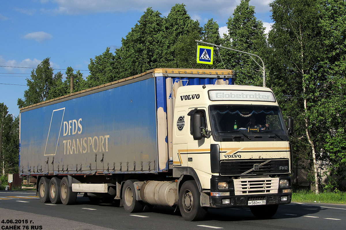 Пензенская область, № М 580 МУ 58 — Volvo ('1993) FH-Series