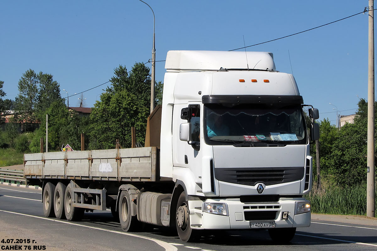 Московская область, № Т 400 АУ 50 — Renault Premium ('2006)