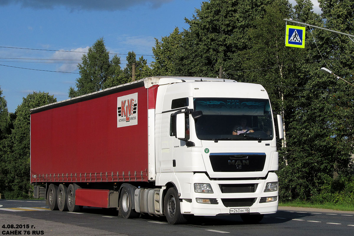 Липецкая область, № М 263 ВК 48 — MAN TGX ('2007) 18.440