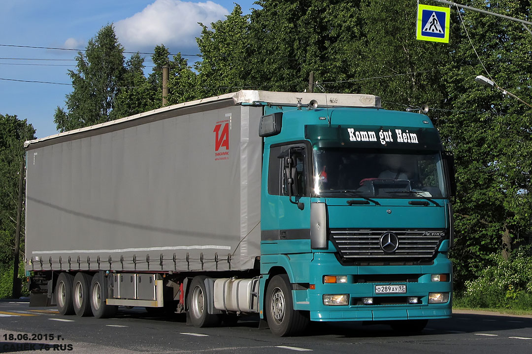 Краснодарский край, № О 289 АУ 93 — Mercedes-Benz Actros ('1997)